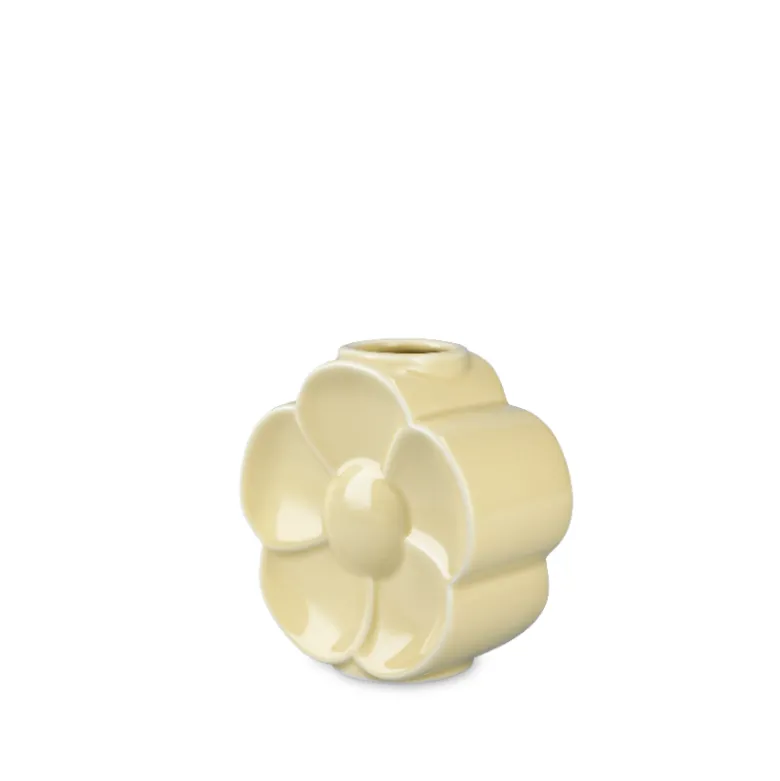 Lyngby Porcelæn Flower smørblomst vase sand H 11,5 cm