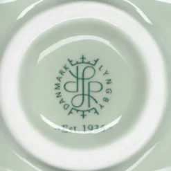 Lyngby Porcelæn Flower snerle vase grøn H 14 cm