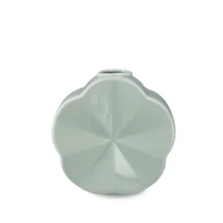 Lyngby Porcelæn Flower snerle vase grøn H 14 cm