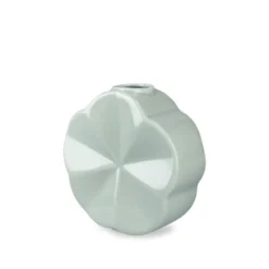 Lyngby Porcelæn Flower snerle vase grøn H 14 cm