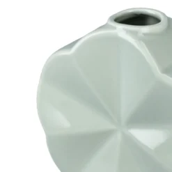 Lyngby Porcelæn Flower snerle vase grøn H 14 cm