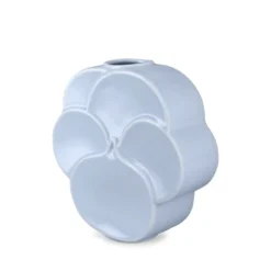Lyngby Porcelæn Flower stedmoderblomst vase lyseblå H 17 cm