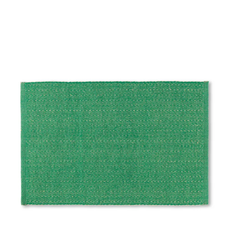 Lyngby Porcelæn Herringbone dækkeserviet grøn 43x30 cm