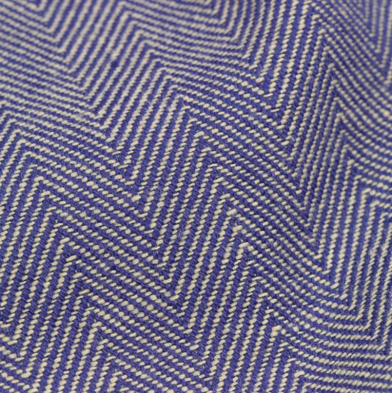 Lyngby Porcelæn Herringbone dug blå 150x320 cm