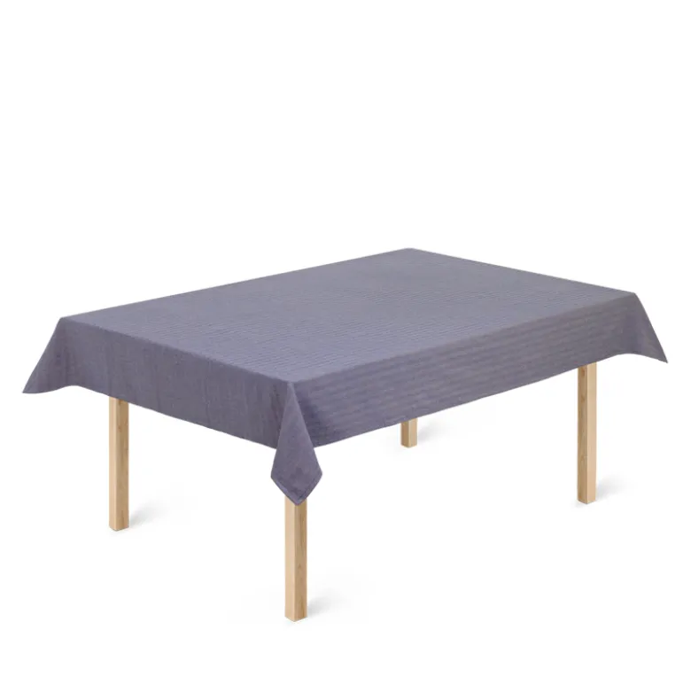 Lyngby Porcelæn Herringbone dug blå 150x320 cm