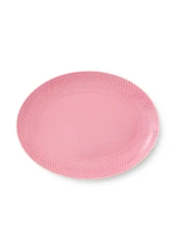 Lyngby Porcelæn Rhombe Color fad rosa 28,5 cm