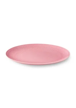 Lyngby Porcelæn Rhombe Color fad rosa 28,5 cm