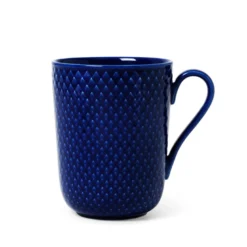 Lyngby Porcelæn Rhombe Color Kop Med Hank Mørkeblå 33 cl