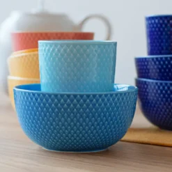 Lyngby Porcelæn Rhombe Color Krus Turkis 33 cl