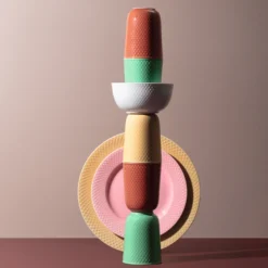 Lyngby Porcelæn Rhombe Color Krus Terracotta 33 cl
