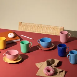 Lyngby Porcelæn Rhombe Color Krus Med Hank Rosa 33 cl