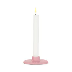 Lyngby Porcelæn Rhombe Color lysestage rosa