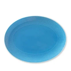 Lyngby Porcelæn Rhombe Color serveringsfad blå 28,5 cm