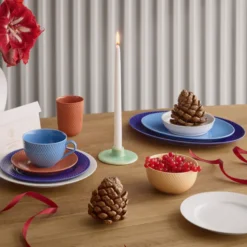 Lyngby Porcelæn Rhombe Color serveringsfad mørkeblå 35 cm