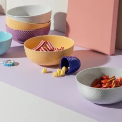 Lyngby Porcelæn Rhombe Color skål lilla Ø 15,5 cm