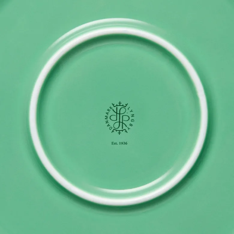 Lyngby Porcelæn Rhombe Color serveringsskål Ø 28 cm grøn