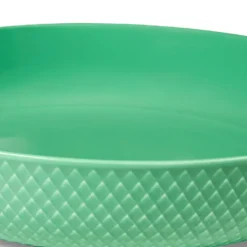 Lyngby Porcelæn Rhombe Color serveringsskål Ø 28 cm grøn
