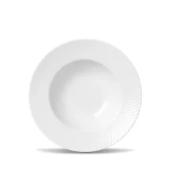 Lyngby Porcelæn Rhombe dyb tallerken hvid 24,5 cm