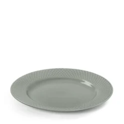 Lyngby Porcelæn Rhombe Earth frokosttallerken 21 cm moss