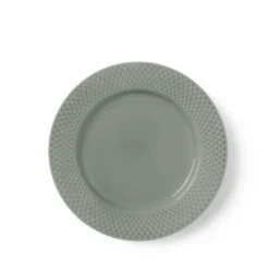 Lyngby Porcelæn Rhombe Earth frokosttallerken 21 cm moss