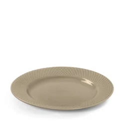 Lyngby Porcelæn Rhombe Earth frokosttallerken 23 cm clay