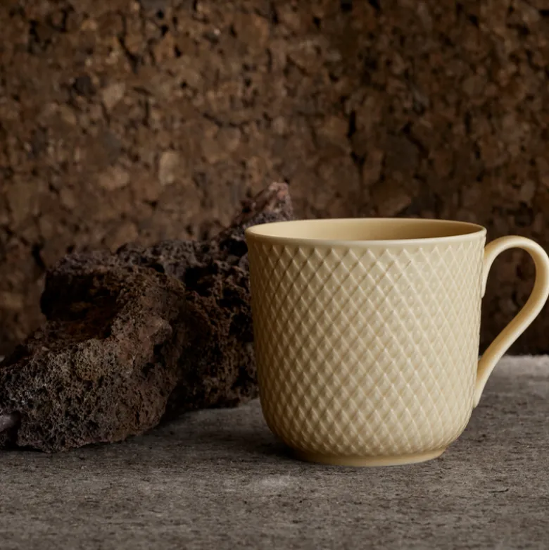 Lyngby Porcelæn Rhombe Earth krus med hank 39 cl marble