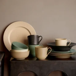 Lyngby Porcelæn Rhombe Earth krus med hank 39 cl marble