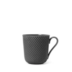 Lyngby Porcelæn Rhombe Earth krus med hank 39 cl slate