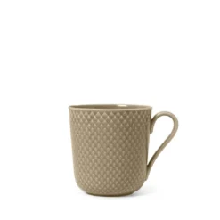 Lyngby Porcelæn Rhombe Earth krus med hank 39 cl clay