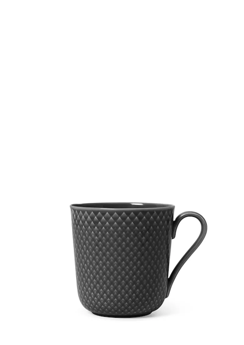 Lyngby Porcelæn Rhombe Earth krus clay/slate 2 stk. 39 cl