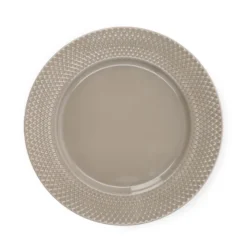 Lyngby Porcelæn Rhombe Earth middagstallerken clay Ø 27 cm