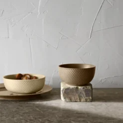 Lyngby Porcelæn Rhombe Earth middagstallerken clay Ø 27 cm