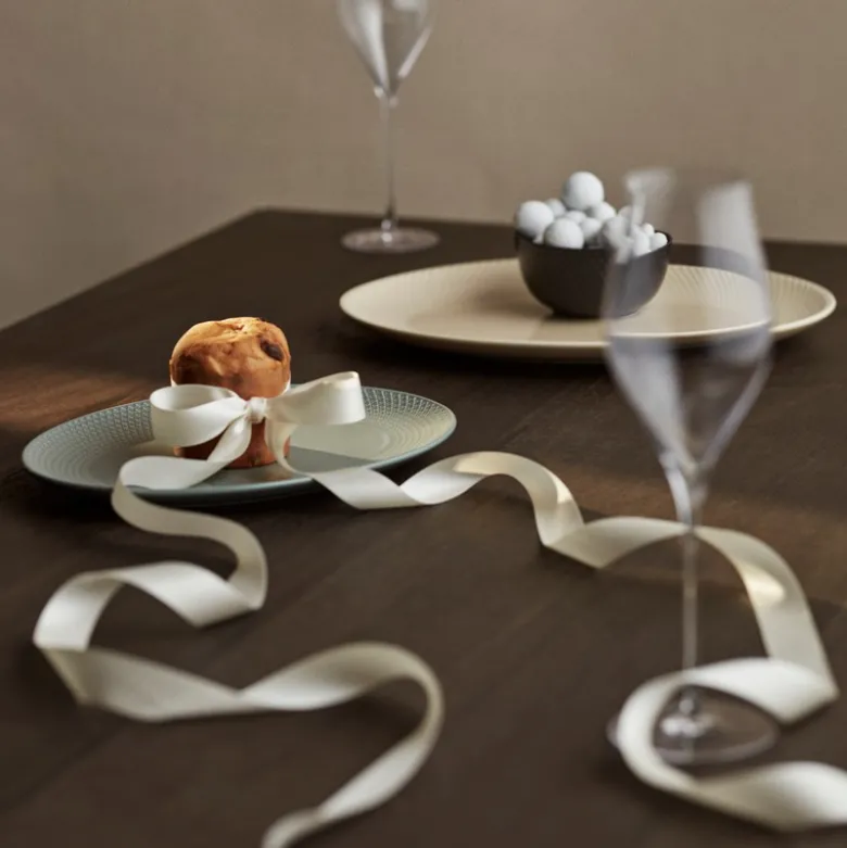 Lyngby Porcelæn Rhombe Earth ovalt serveringsfad 35x26,5 cm