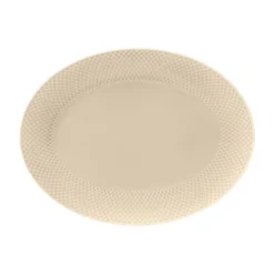 Lyngby Porcelæn Rhombe Earth ovalt serveringsfad 35x26,5 cm