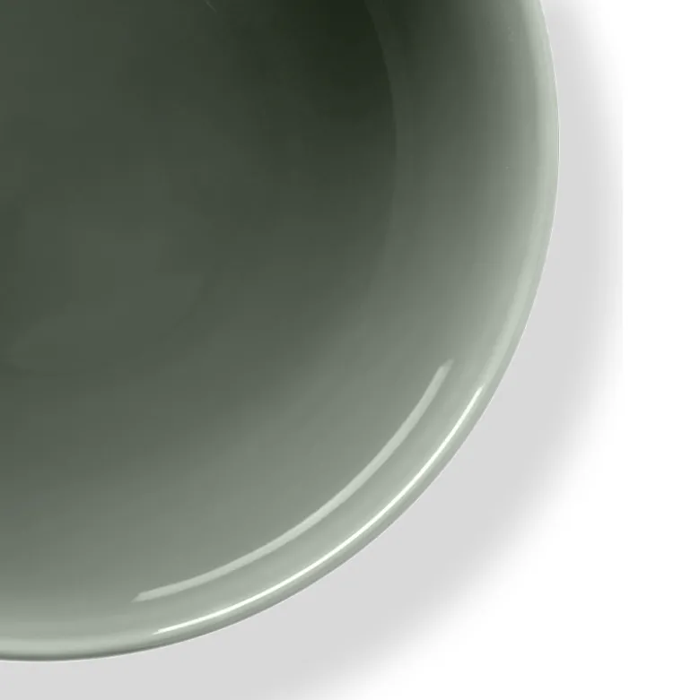 Lyngby Porcelæn Rhombe Earth skål moss Ø 13 cm