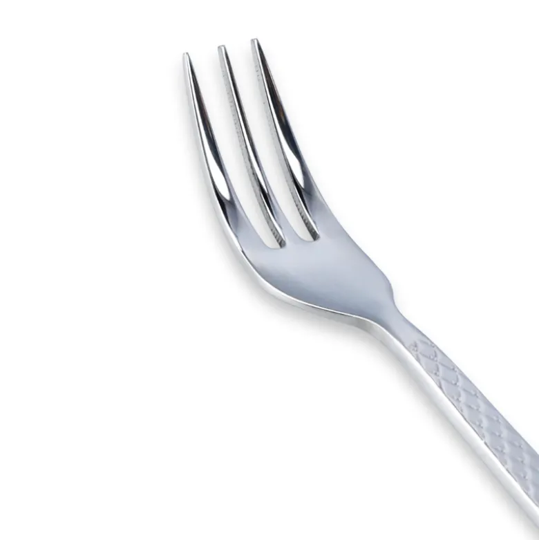 Lyngby Porcelæn Rhombe kagegaffel stål 4 stk.