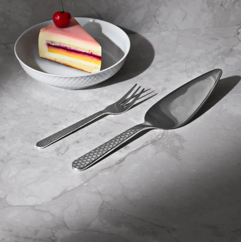 Lyngby Porcelæn Rhombe kagespade stål 25,5 cm