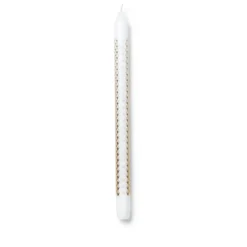 Lyngby Porcelæn Rhombe kalenderlys hvid 30 cm