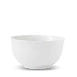 Lyngby Porcelæn Rhombe serveringsskål hvid 17,5 cm
