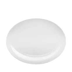 Lyngby Porcelæn Rhombe serveringsfad hvid 35 cm