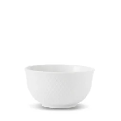 Lyngby Porcelæn Rhombe skål hvid 11 cm