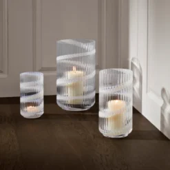 Lyngby Porcelæn Swirl vase hvid H 20,5 cm