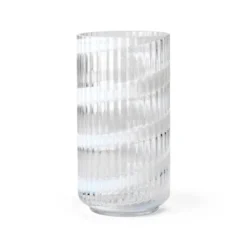 Lyngby Porcelæn Swirl vase hvid H 20,5 cm