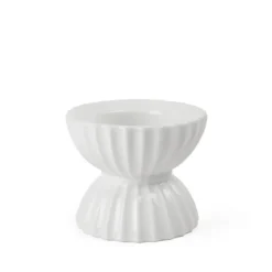 Lyngby Porcelæn Tura fyrfadsstage hvid Ø 8 cm
