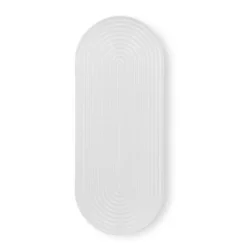 Lyngby Porcelæn Tura ovalt serveringsfad hvid 48x20 cm
