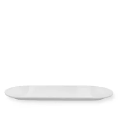 Lyngby Porcelæn Tura ovalt serveringsfad hvid 48x20 cm