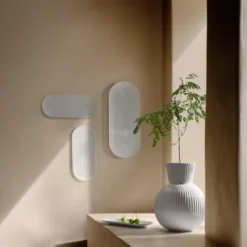 Lyngby Porcelæn Tura ovalt serveringsfad hvid 34x14,5 cm
