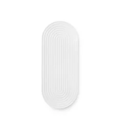 Lyngby Porcelæn Tura ovalt serveringsfad hvid 34x14,5 cm