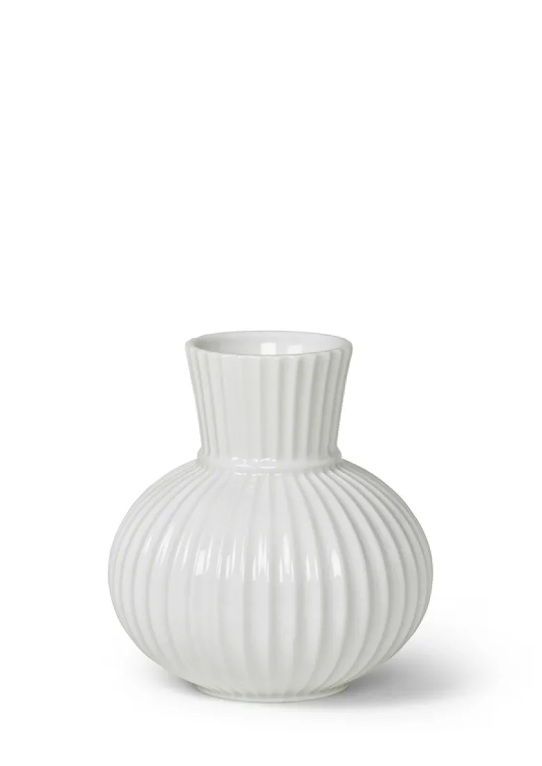 Lyngby Porcelæn Tura vase hvid 14,5 cm