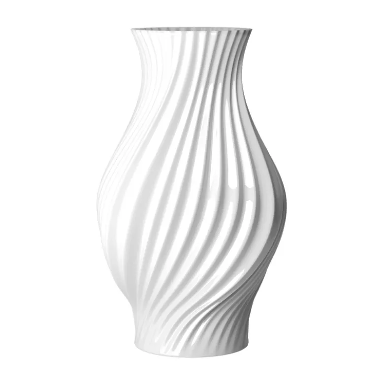 Lyngby Porcelæn Twist vase hvid H 25 cm